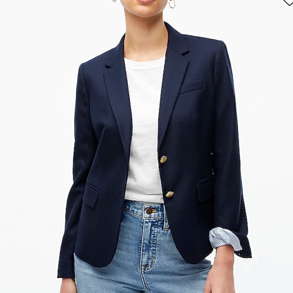 J. CREW Navy Schoolboy Blazer